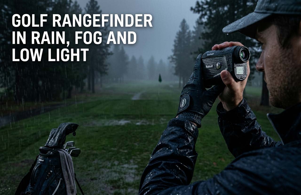 golf rangefinder rain fog low light
