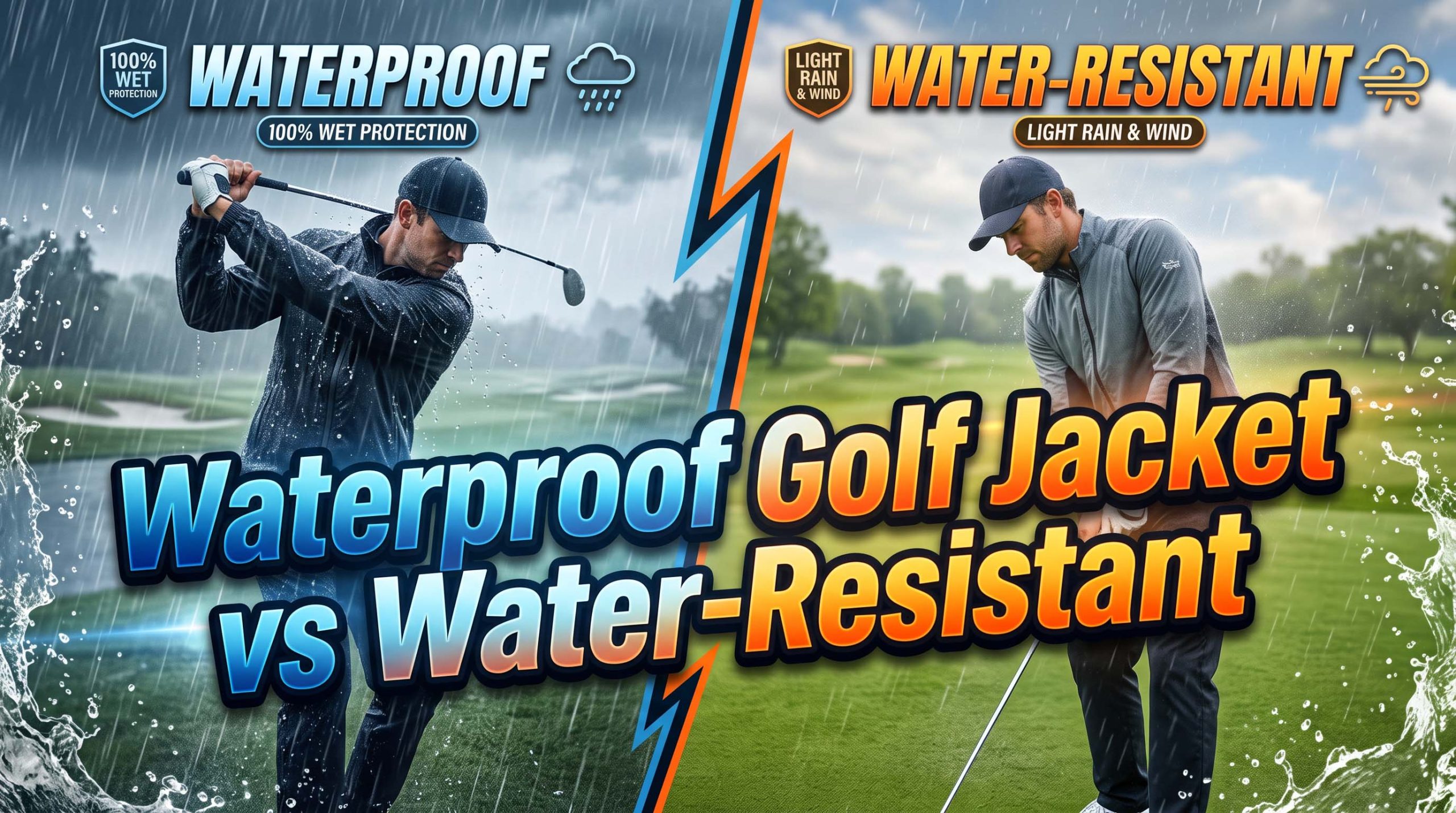 Waterproof Golf Jacket vs Water-Resistant
